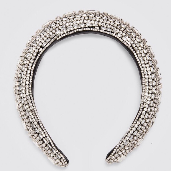 Zara Accessories - Bejeweled Quilted Zara Headband